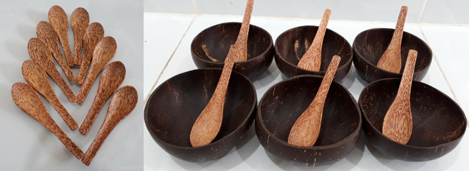 Bộ sản phẩm bát gáo muỗng gỗ dừa mỹ nghệ