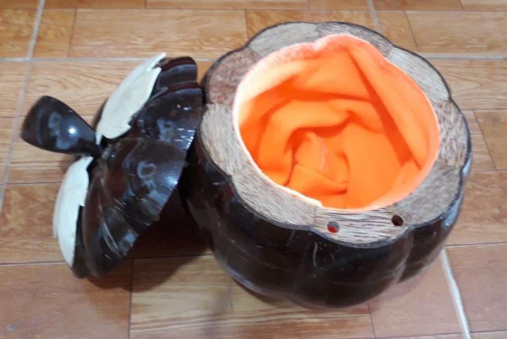 Bình giữ ấm trà hình trái bí gáo dừa mỹ nghệ