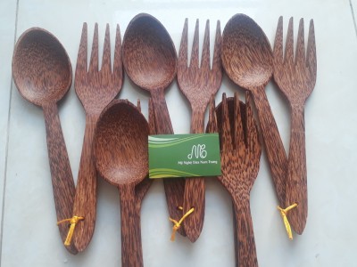Bộ muỗng nĩa gỗ dừa 30cm