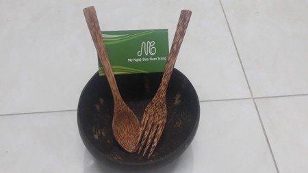 Combo 5 Tô gáo dừa muỗng gỗ 19cm